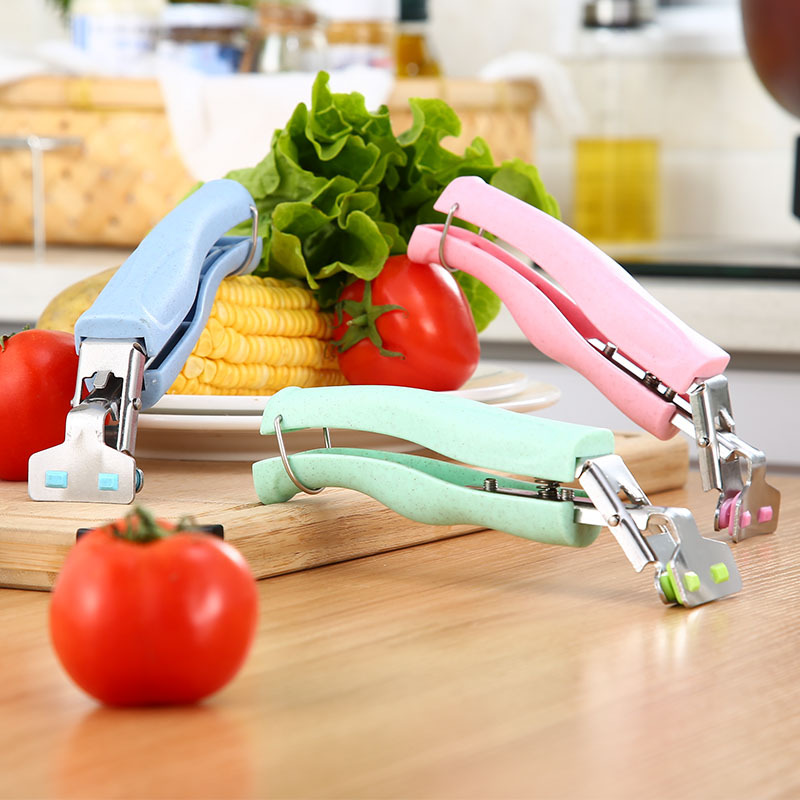 New Creative Wheat Straw Multi-Functional Bowl Clip Bowl Holder Anti-Scald Dish Clamp Dish-Grabbing Device Clip Non-Slip Plate Clamp