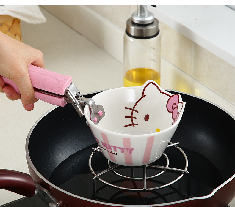 New Creative Wheat Straw Multi-Functional Bowl Clip Bowl Holder Anti-Scald Dish Clamp Dish-Grabbing Device Clip Non-Slip Plate Clamp