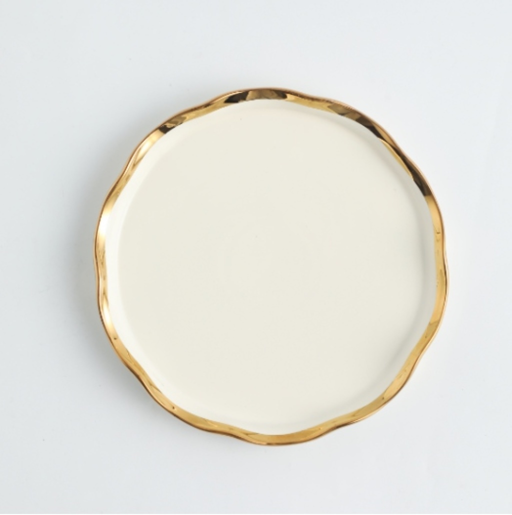 Entry Lux Style High-Grade Porcelain Nordic Style Tableware Parts Ceramic Bowl Ceramic Plate Ceramic Plate Ceramic Square Plate