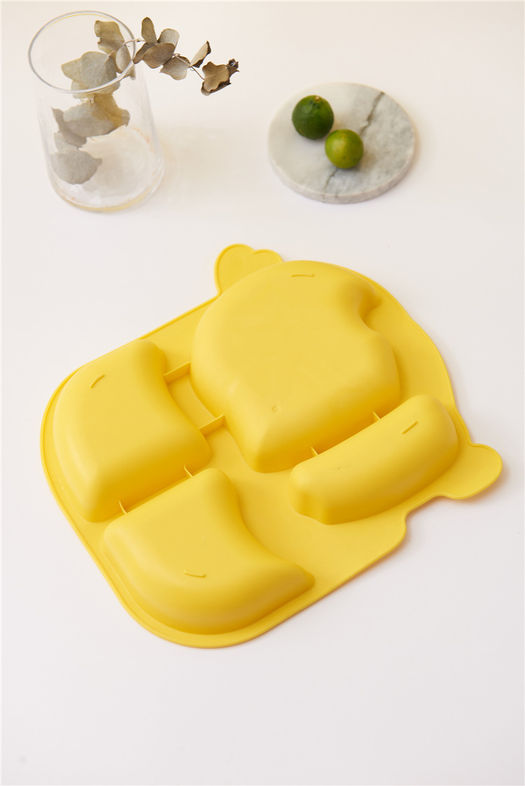 Children's Dinner Plate Kindergarten Grid Small Yellow Duck Tableware Cartoon Gift Tableware Household Creative Baby Solid Food Bowl Children's Dinner Plate Kindergarten Grid Small Yellow Duck Tableware Cartoon Gift Tableware Household Creative Baby Solid Food Bowl