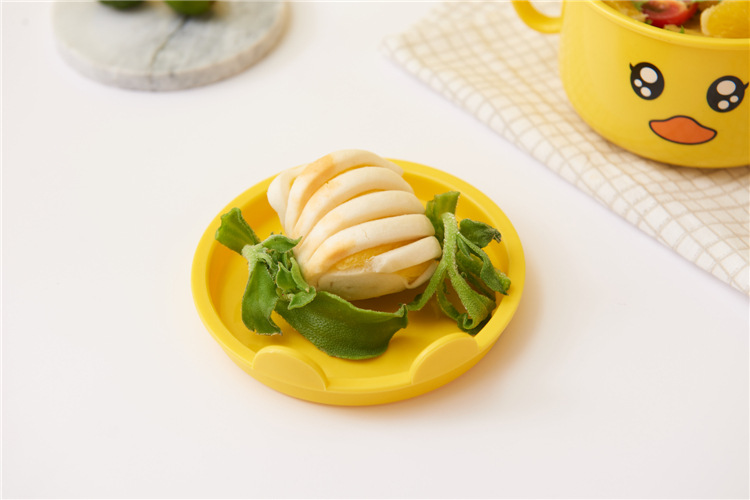 Children's Dinner Plate Kindergarten Grid Small Yellow Duck Tableware Cartoon Gift Tableware Household Creative Baby Solid Food Bowl Children's Dinner Plate Kindergarten Grid Small Yellow Duck Tableware Cartoon Gift Tableware Household Creative Baby Solid Food Bowl