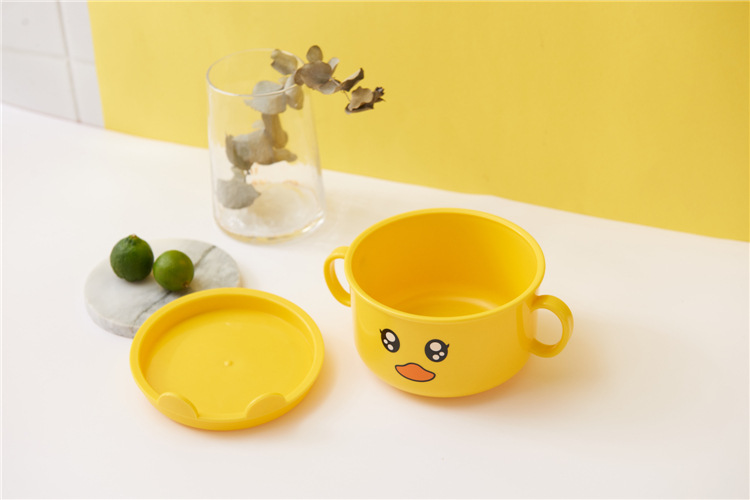 Children's Dinner Plate Kindergarten Grid Small Yellow Duck Tableware Cartoon Gift Tableware Household Creative Baby Solid Food Bowl Children's Dinner Plate Kindergarten Grid Small Yellow Duck Tableware Cartoon Gift Tableware Household Creative Baby Solid Food Bowl