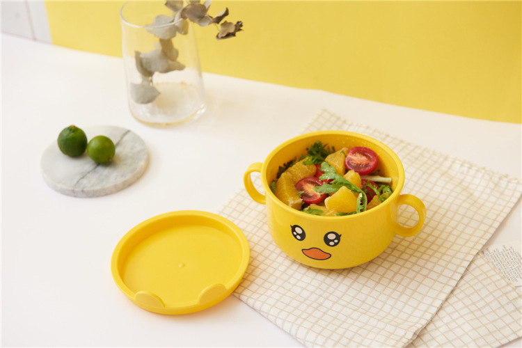 Children's Dinner Plate Kindergarten Grid Small Yellow Duck Tableware Cartoon Gift Tableware Household Creative Baby Solid Food Bowl Children's Dinner Plate Kindergarten Grid Small Yellow Duck Tableware Cartoon Gift Tableware Household Creative Baby Solid Food Bowl