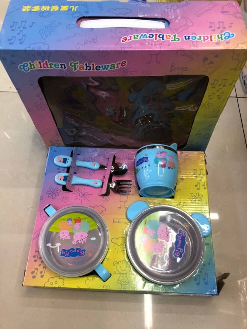 Kitchen Supplies Stainless Steel Tableware Piggy Page Children Bowl Set Kitchen Supplies Stainless Steel Tableware Piggy Page Children Bowl Set