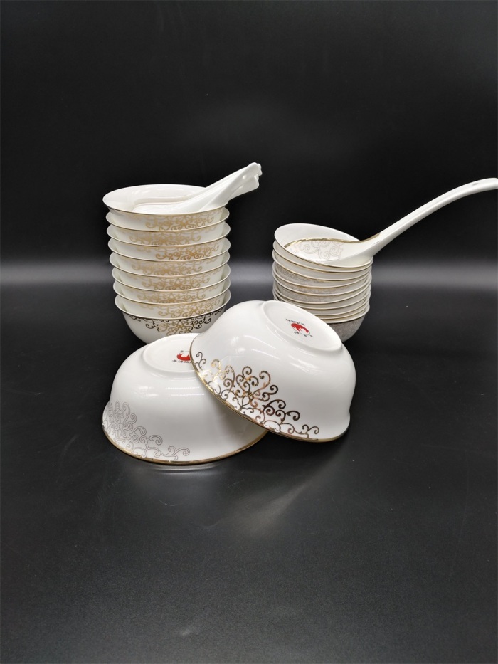Ceramic bowl porcelain bowl bowl in Jingdezhen set bone china tableware ceramic tableware Ceramic bowl porcelain bowl bowl in Jingdezhen set bone china tableware ceramic tableware