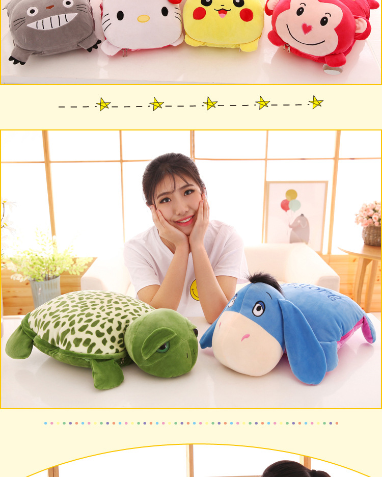 Customized Logo Cartoon Lying Style Stitch Plush Toy Cushion Multi-Functional Bolster Quilt Airable Cover Dual-Use Customized Logo Cartoon Lying Style Stitch Plush Toy Cushion Multi-Functional Bolster Quilt Airable Cover Dual-Use