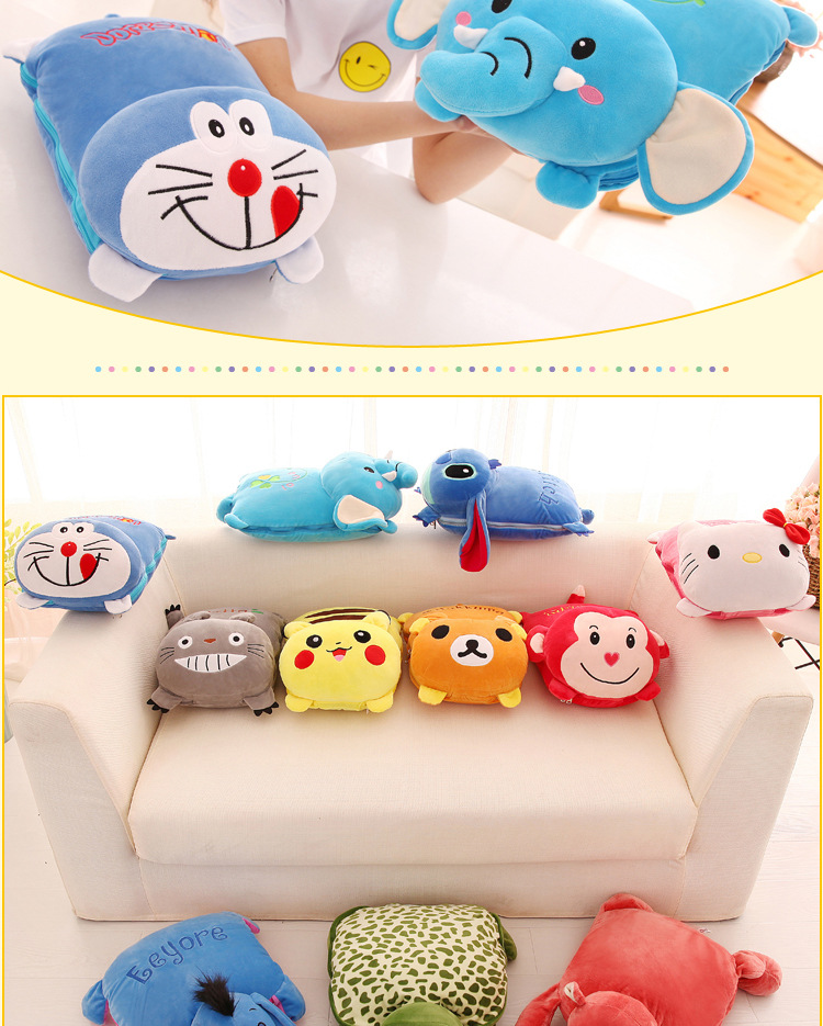 Customized Logo Cartoon Lying Style Stitch Plush Toy Cushion Multi-Functional Bolster Quilt Airable Cover Dual-Use Customized Logo Cartoon Lying Style Stitch Plush Toy Cushion Multi-Functional Bolster Quilt Airable Cover Dual-Use