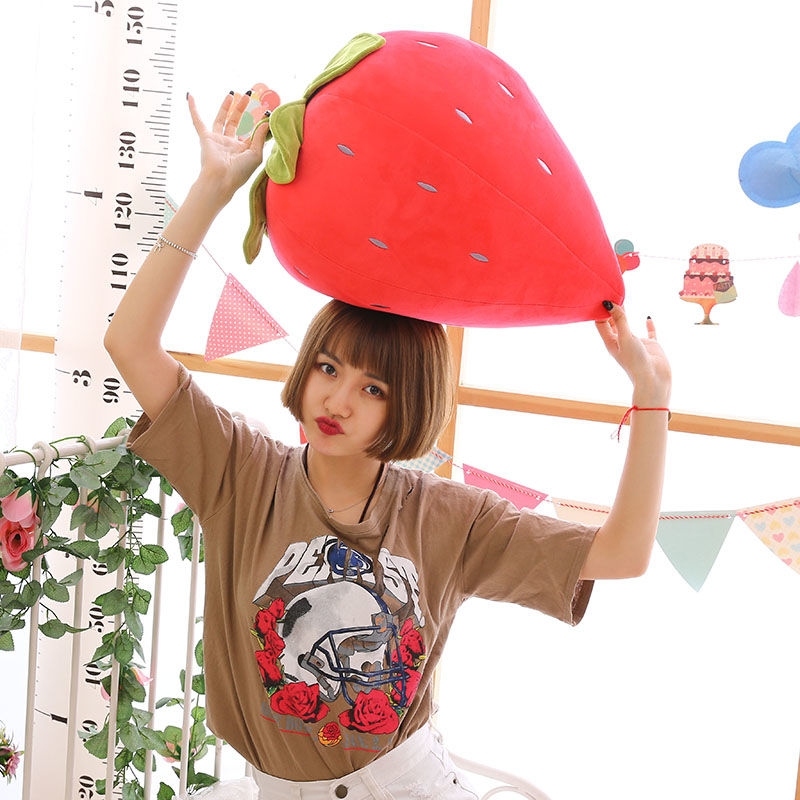 Big Strawberry Bolster Ragdoll Pineapple Cute Pink Large-Sized Ins Girl Girl Heart Lazy Fruit and Vegetables