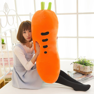 Children&#039;s Cartoon Plush Toy Lengthened Carrot Bolster Nap Lunch Break Waist Cushion Simulation Educational Doll
