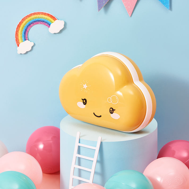 New Cute Cartoon Cloud Fat Soap Box Draining Hollow Soap Box with Lid Toilet Bathroom Soap Rack