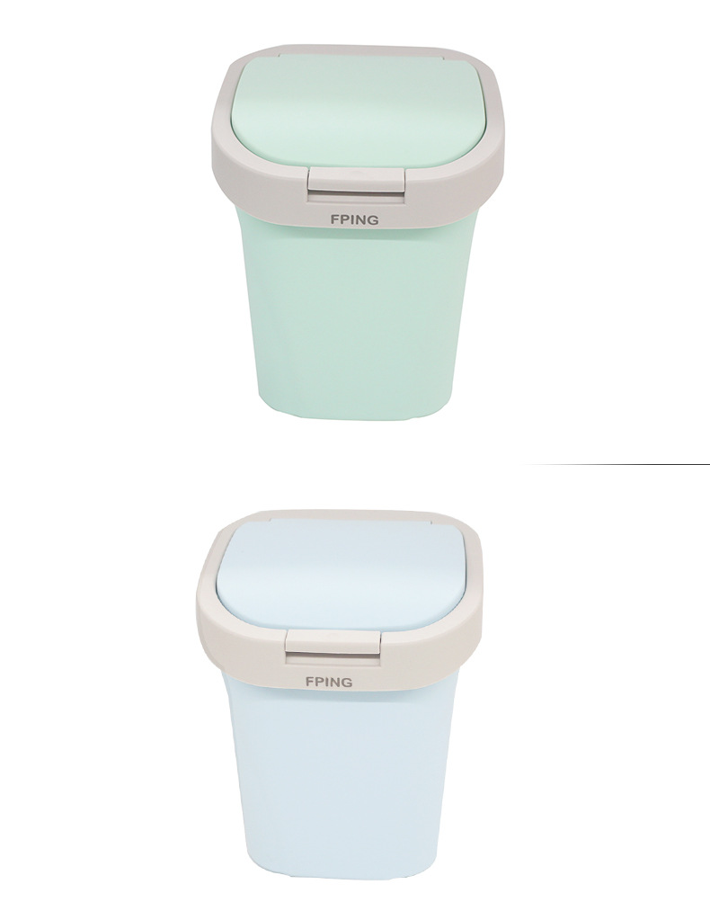 Bounce Cover Press Trash Can Home Living Room Bedroom Cute Covered Kitchen with Lid Toilet Trash Can