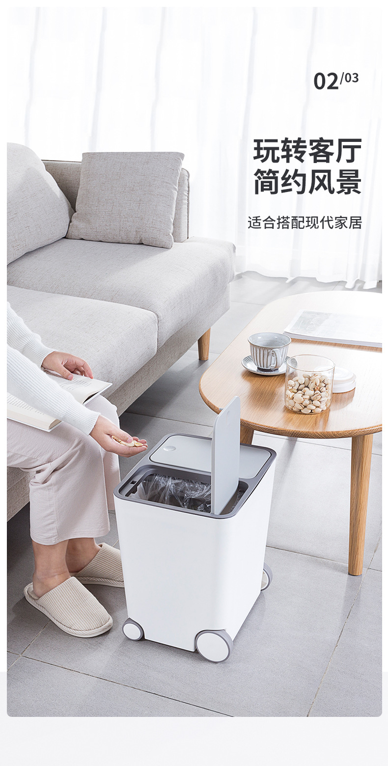 Sorting Trash Bin Toilet Tube Box Bathroom Wastebasket Household Kitchen Large Living Room Simple Creative with Lid