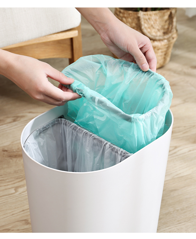 Sorting Trash Bin Toilet Tube Box Bathroom Wastebasket Household Kitchen Large Living Room Simple Creative with Lid