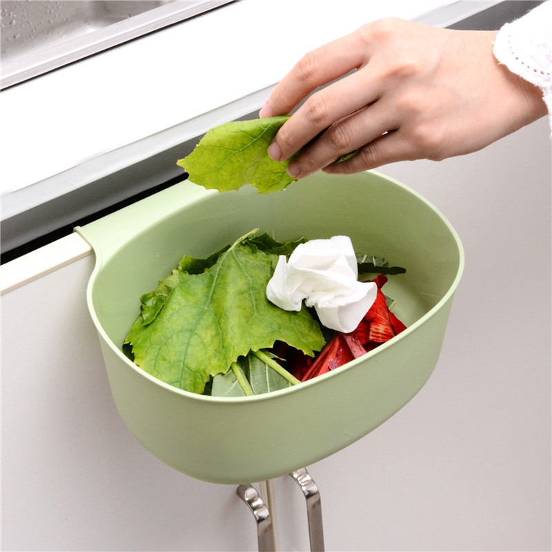 Large Kitchen Trash Can Cabinet Door Hanging without Lid Household Plastic Bucket Toilet Storage Can Dust Basket