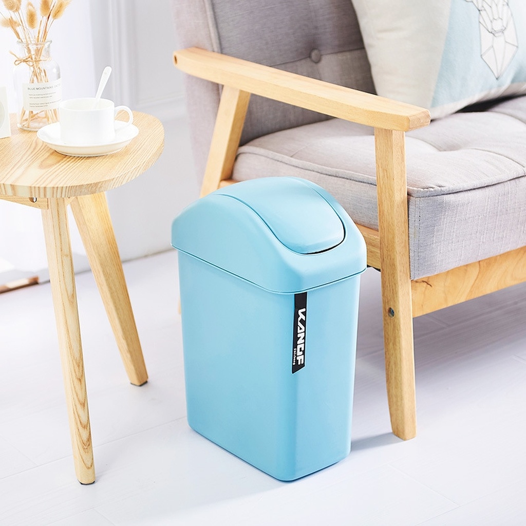 European-style new creative fashion shaker lid living room rectangular household lid garbage can thickened toilet northern Europe