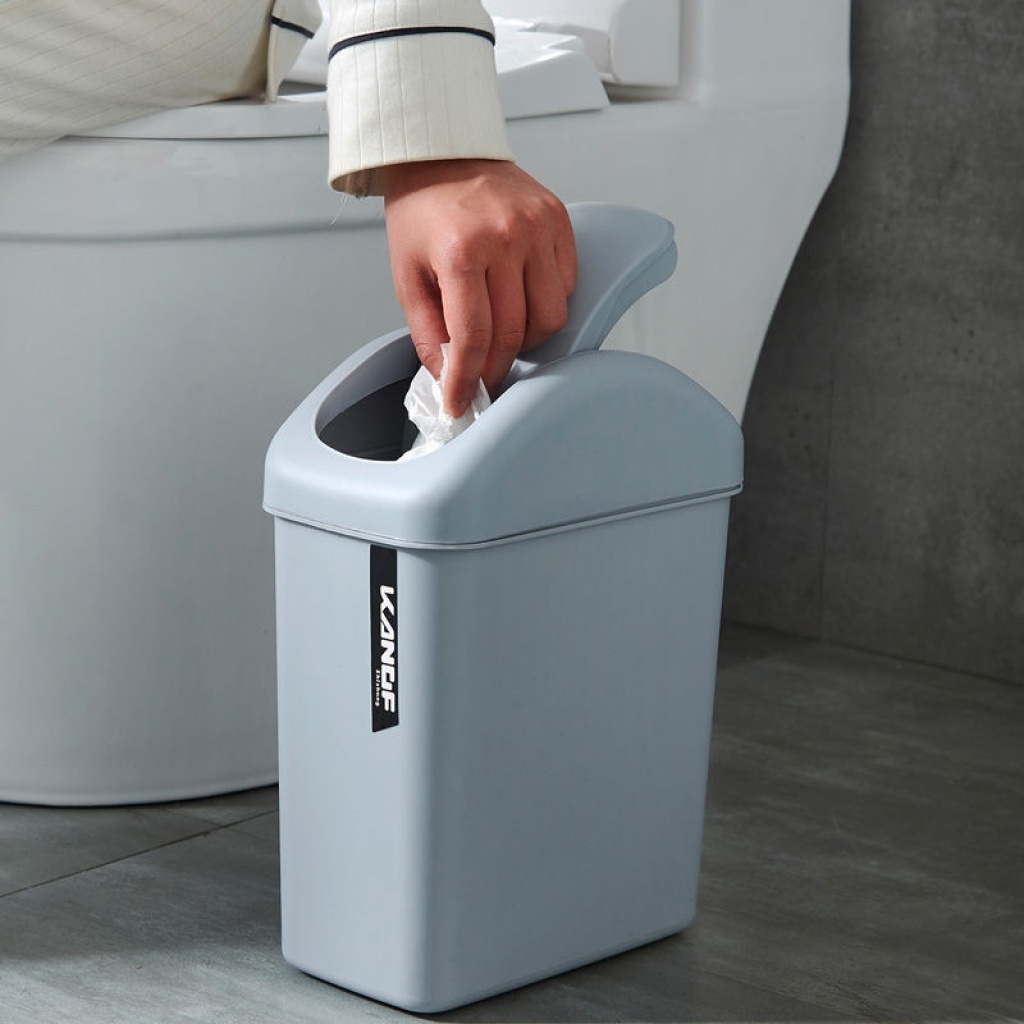 European-style new creative fashion shaker lid living room rectangular household lid garbage can thickened toilet northern Europe