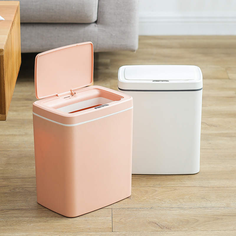 Intelligent Induction Automatic Trash Can Indoor Creative with Lid Household Kitchen Classification Toilet Corner Trash Bin