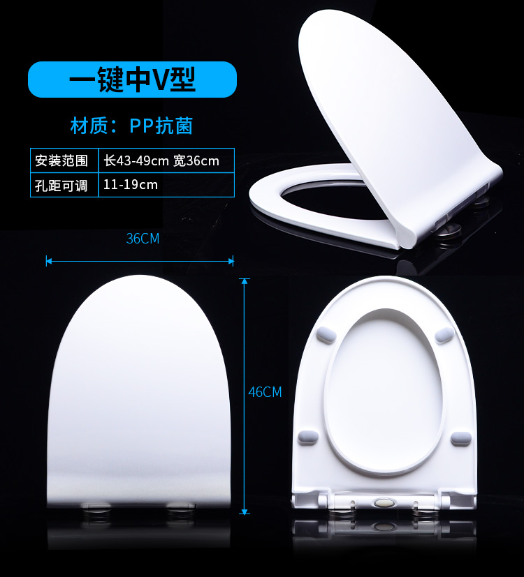 Square Toilet Cover Square Trapezoidal Dry Stool round Toilet Cover Universal Thickened Square Toilet Cover  Toilet lid