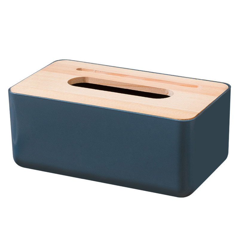 Wooden Lid Paper Extraction Box Living Room Desktop Tissue Box Tissue Dispenser Plastic Paper Napping Box Toilet