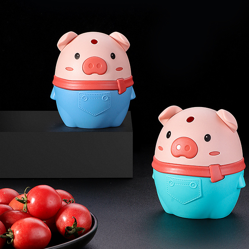 Button Toothpick Bottle Household Creative Pig Automatic Popup Plastic Toothpick Box Living Room Dining Room Storage Box