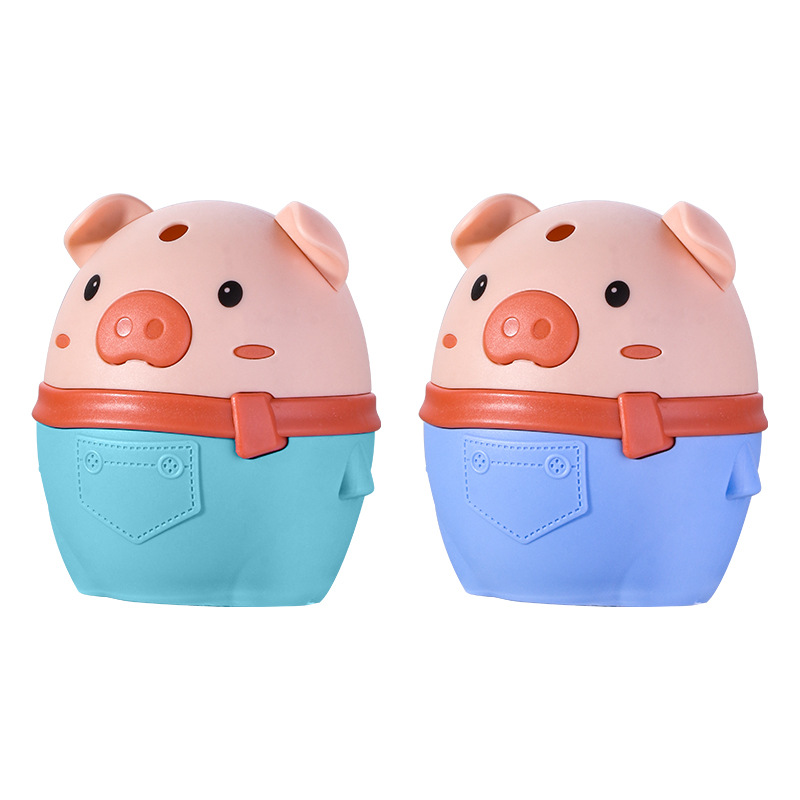 Button Toothpick Bottle Household Creative Pig Automatic Popup Plastic Toothpick Box Living Room Dining Room Storage Box
