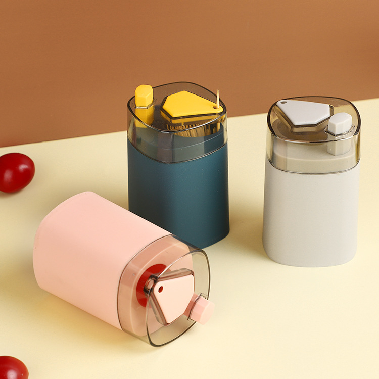 Type Automatic Toothpick Holder Plastic Nordic Style Toothpick Box Square Toothpick Jar Hotel Household Toothpick Box