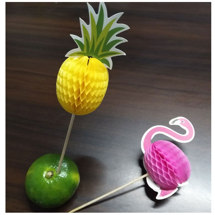New three-dimensional pineapple pineapple technology toothpick fruit toothpick flower signaturecake decoration 50 pieces New three-dimensional pineapple pineapple technology toothpick fruit toothpick flower signaturecake decoration 50 pieces