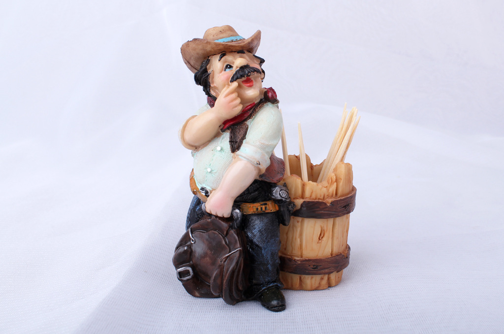 Exclusive for Cross-Border Decoration European Pirate Toothpick Tin Decoration Home Living Room and Dining Room Decorations Decoration Creative Gift
