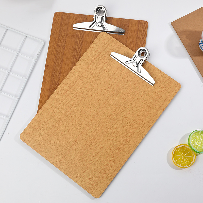 Thick A4 Wooden Board Clip Thick Writing Notes Menu A5 Clip Student Drawing Board Office Writing Clip Hanging Wholesale