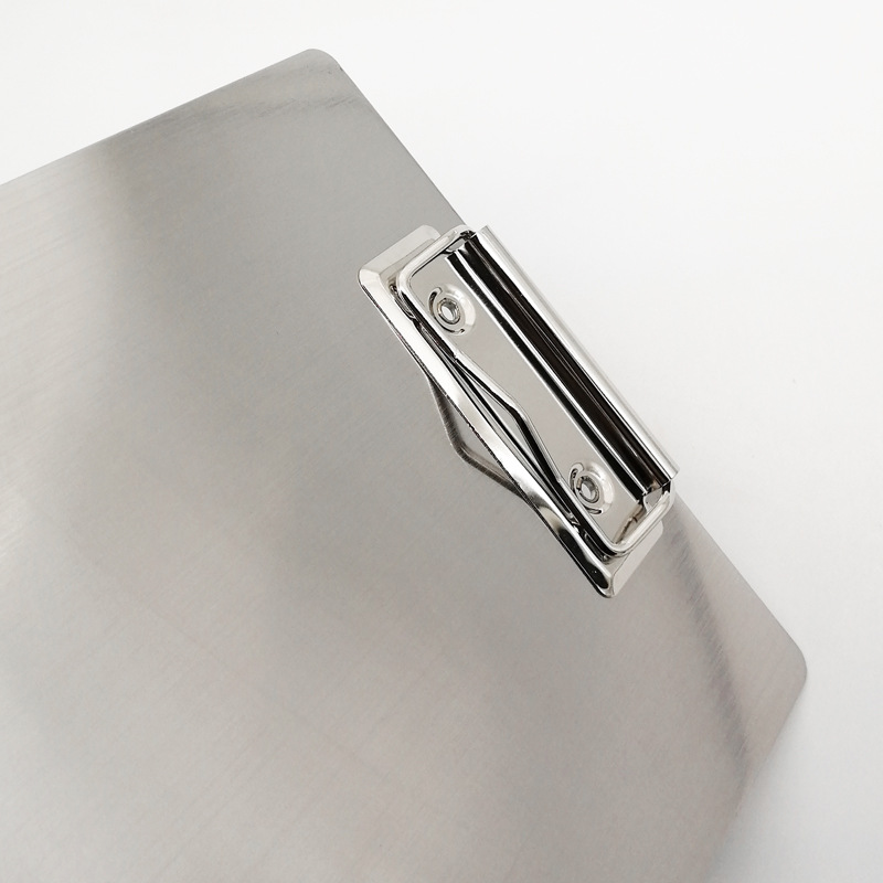 Spot Stainless Steel Writing Board Metal Menu Holder Simple Business Folder Metal Pad Folder Wholesale