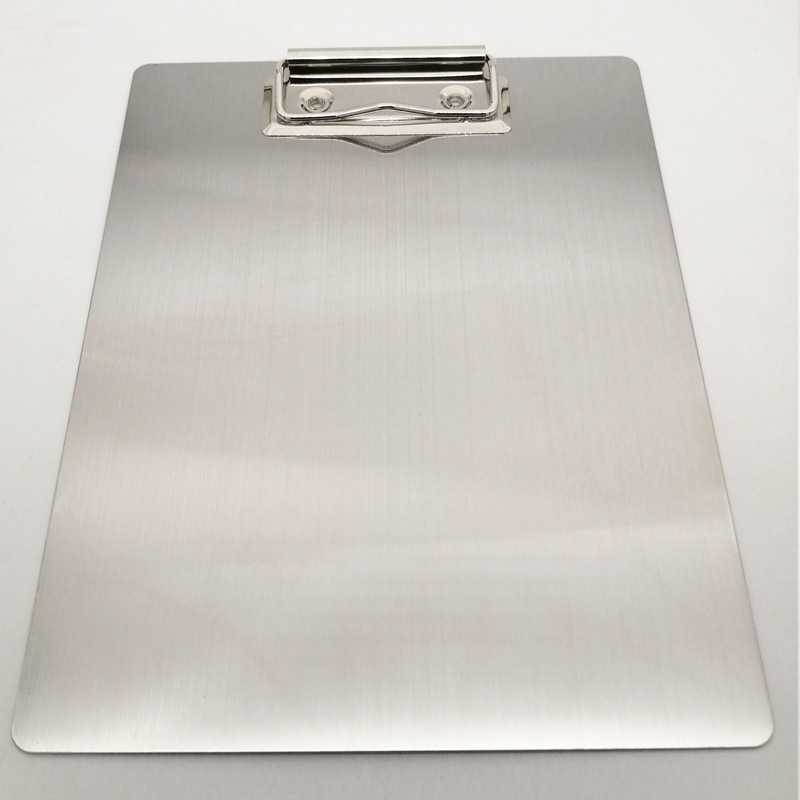 Spot Stainless Steel Writing Board Metal Menu Holder Simple Business Folder Metal Pad Folder Wholesale