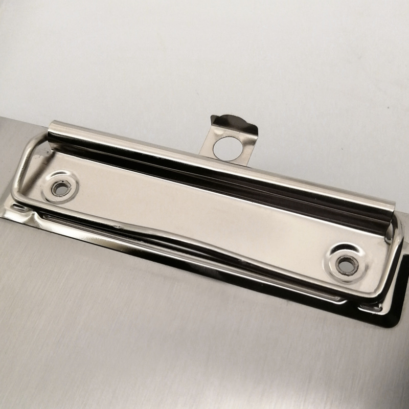 Spot Stainless Steel Writing Board Metal Menu Holder Simple Business Folder Metal Pad Folder Wholesale