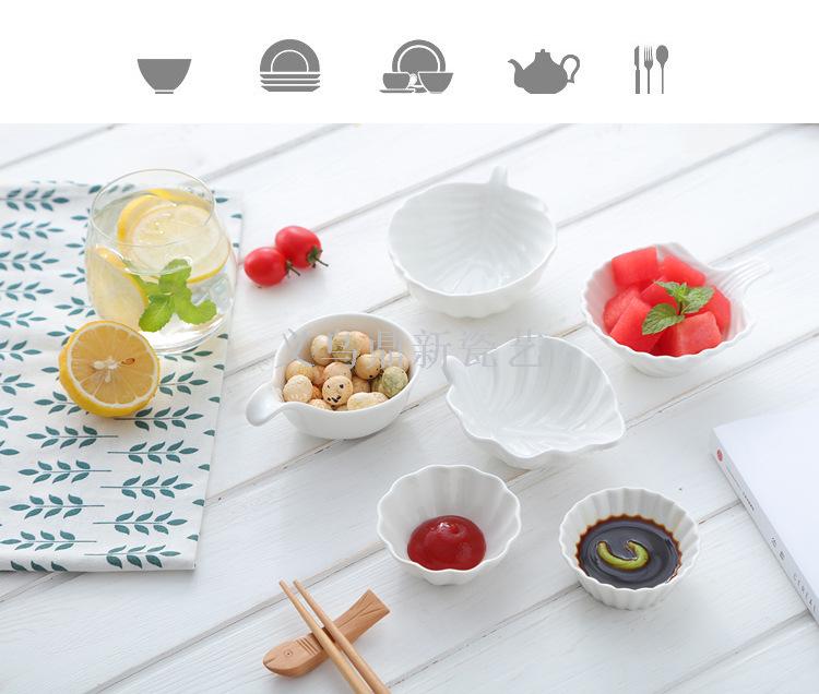 Simple and creative ceramic snacks dish plate set with European high-end fruit dessert dishes.