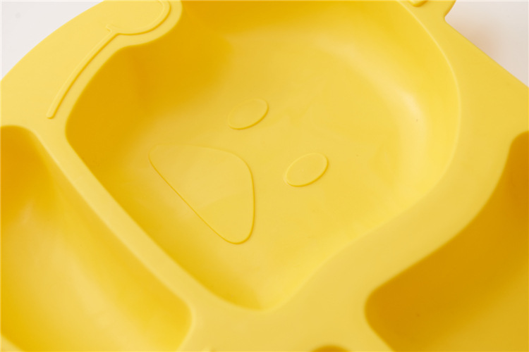 Household Small Yellow Duck Children's Tableware Set Cute Cartoon Grid Drop-Resistant Plate Spork Combination Household Small Yellow Duck Children's Tableware Set Cute Cartoon Grid Drop-Resistant Plate Spork Combination