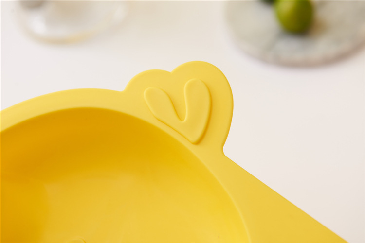 Household Small Yellow Duck Children's Tableware Set Cute Cartoon Grid Drop-Resistant Plate Spork Combination Household Small Yellow Duck Children's Tableware Set Cute Cartoon Grid Drop-Resistant Plate Spork Combination