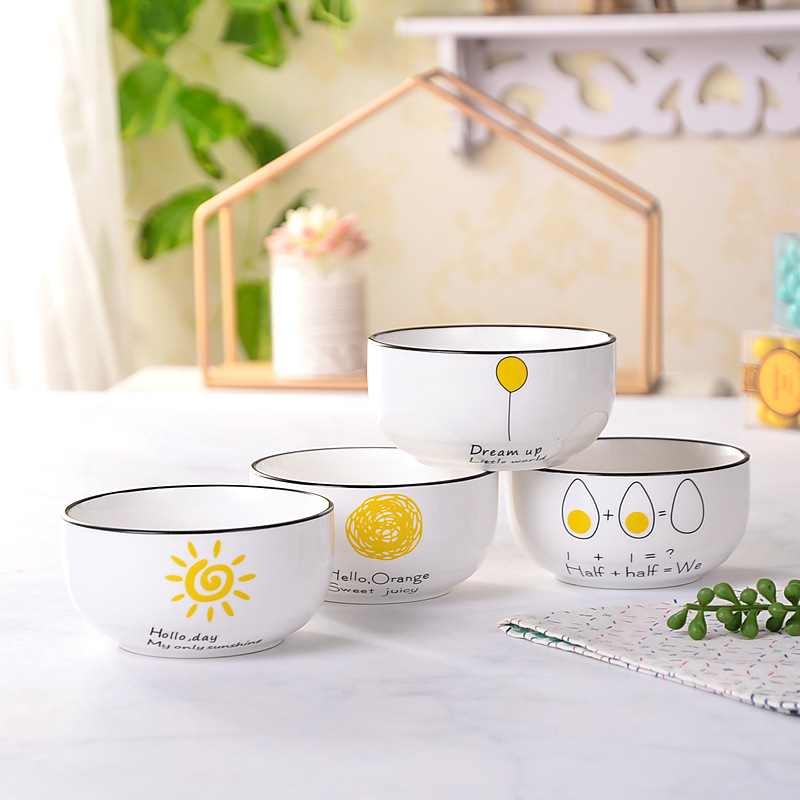 Bowl Cup Plate Nordic Ceramic Tableware Suit 9-Piece Set Festival Gift Bowl Set Gift Box Packaging Gift Customization