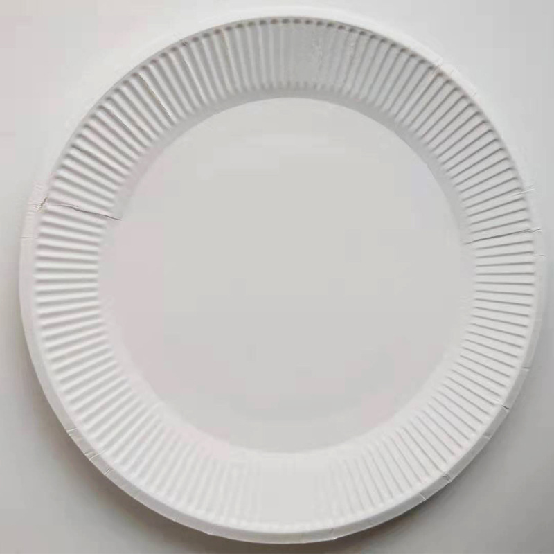 8 \"disposable fine grain plate white paper plate cake plate drawing paper plate kindergarten early education
