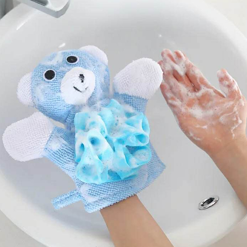 Children&#039;s Bath Towel Korean Cartoon Baby Bath Ball Dual-Use Bath Gloves Bath Sponge Miracle Baby Sponge Foaming Net