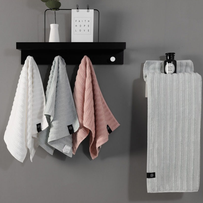 [Three-Piece Set] Bath Towel Towel Set Super Soft Absorbent No Lint Elegant Family High-End Gift Box
