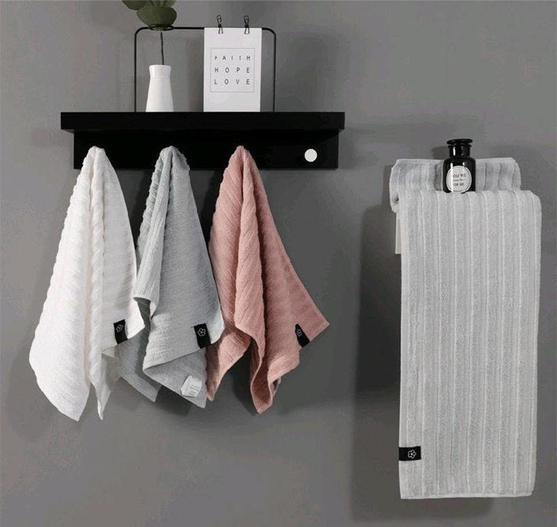 [Three-Piece Set] Bath Towel Towel Set Super Soft Absorbent No Lint Elegant Family High-End Gift Box