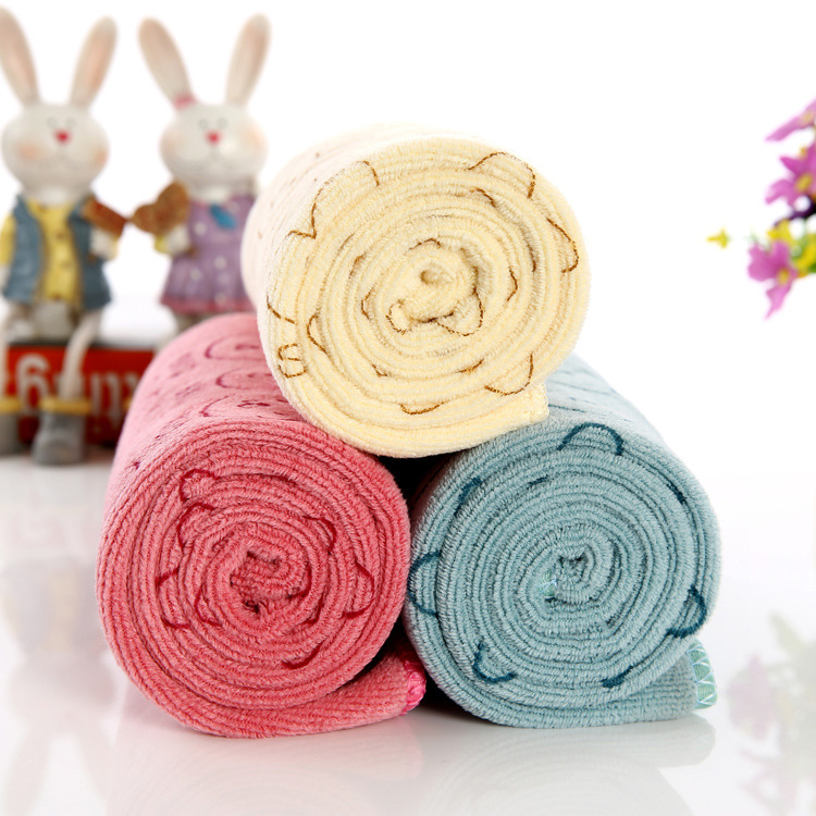Early Morning Microfiber Dry Hair Bath Towel Printed Thickening Cartoon Soft Children Adult Super Absorbent Polyester Fiber