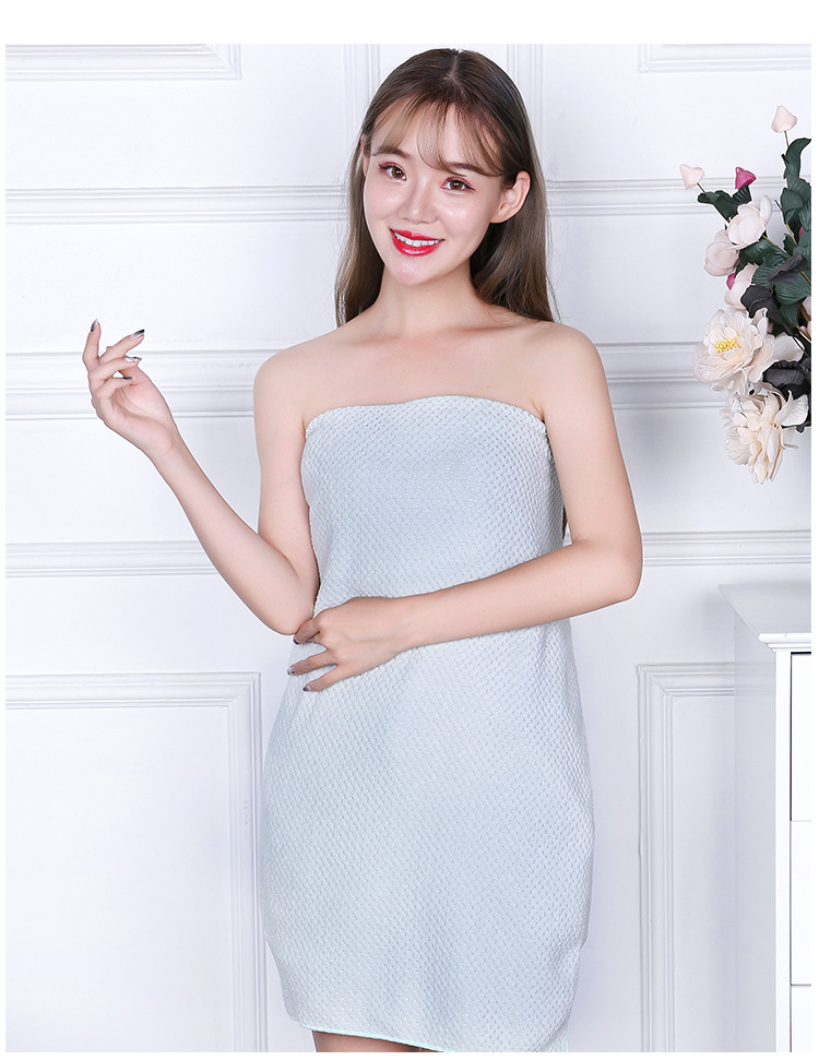 Bath Towel Factory Direct Sales Warp Knitted Coral Fleece Pineapple Pattern Thick Absorbent Wearable Bath Towel Soft Strapless Bra Bath Towel