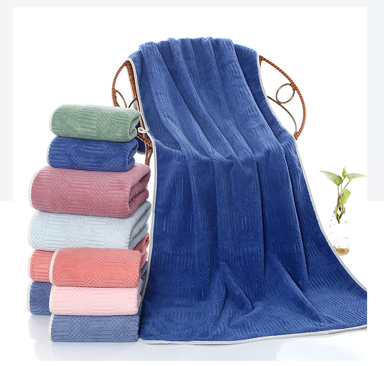 Factory Wholesale Coral Velvet Plain Edging Covers Household Soft Absorbent Towel Bath Towel Set Custom Logo Factory Wholesale Coral Velvet Plain Edging Covers Household Soft Absorbent Towel Bath Towel Set Custom Logo