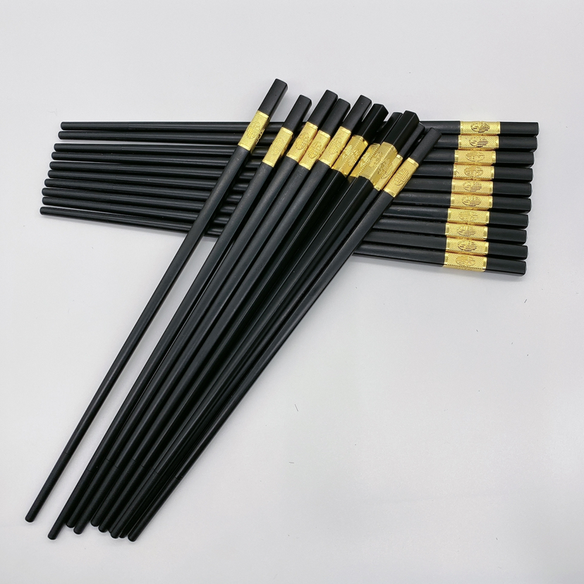 Alloy Chopsticks Household High-End Family Set 10 Pairs Non-Slip Non-Mildew Hotel Fast Non-Solid Wood Alloy Chopsticks Household High-End Family Set 10 Pairs Non-Slip Non-Mildew Hotel Fast Non-Solid Wood