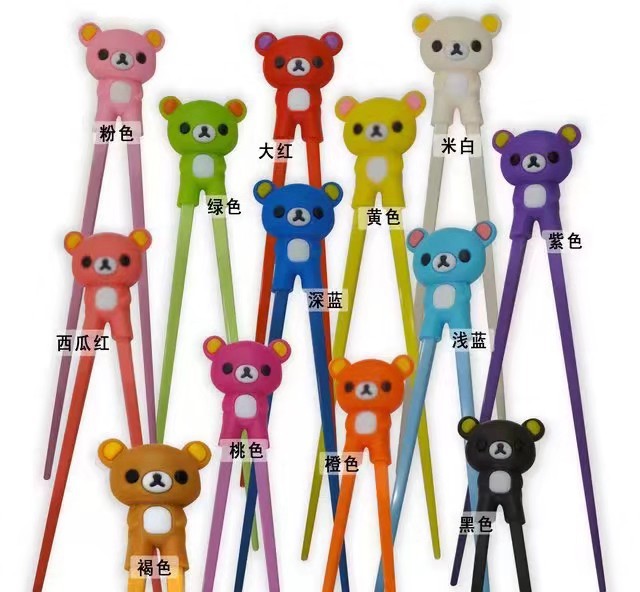 Silica Gel Chopsticks Chopstick Cover Head Various Cartoon Shapes Children Chopstick Cover Can Train and Learn Baby to Use Chopsticks