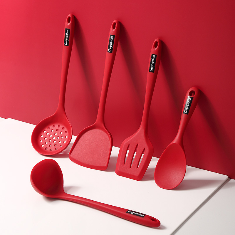 Silicone Shovel Home Spatula High Temperature Resistant Non-Stick Pan Special Kitchenware Soup Ladle Spatula Colander Spatula Set