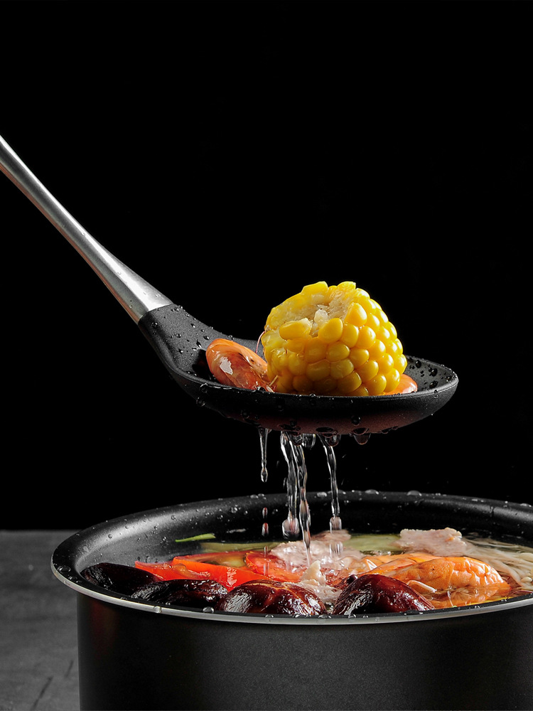 Kitchen Ware Spatula Stainless Steel Handle Slotted Turner Soup Ladle Cooking Spoon Spatula NonStick Kitchen Utensils