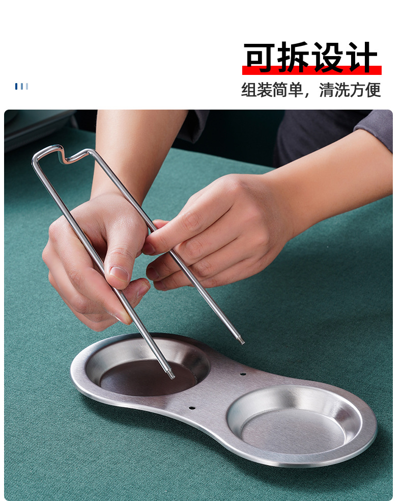 Soup Spoon Holder Kitchen Soup Ladle Rest Creative Hot Pot Tableware Hotel Supplies Multi-Functional Removable Stainless Steel Pot Lid Rack