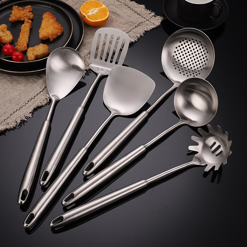 304 Stainless Steel Thickened Household Spatula Soup Spoon Ladle Spoon Kitchen Cooking Tools Spatula Set