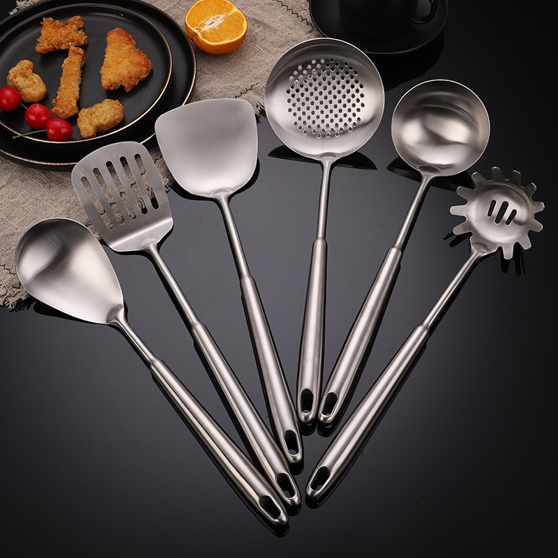 304 Stainless Steel Thickened Household Spatula Soup Spoon Ladle Spoon Kitchen Cooking Tools Spatula Set